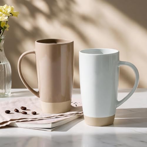 Milkyway Coffee Mugs (Milkyway-White and Cinnamon Brown / 2pcs)