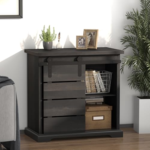 Sideboard Coffee Bar Cabinet (Brown)
