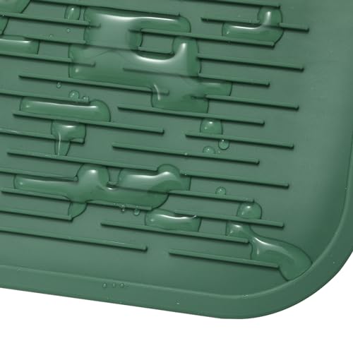 Silicone Dish Drying Mat for Multiple Usage (Green / 36"L x 18"W)