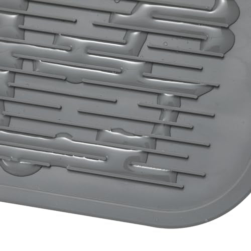 Silicone Dish Drying Mat for Multiple Usage (Gray / 36"L x 18"W)
