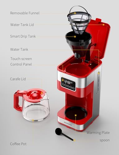 10 Cup Programmable Coffee Maker (Red)