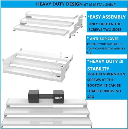 Expandable Spice Rack Storage organizer with 3