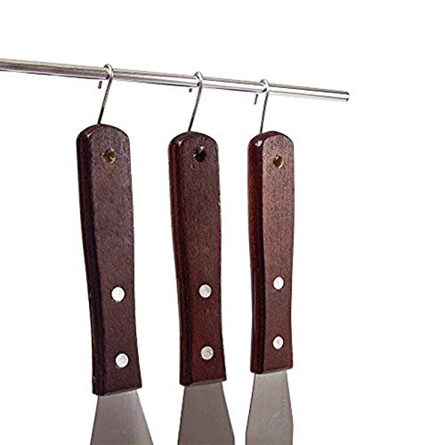 4PCS Straight Cake Icing Spatula Set 4” 6” 8” 10”with Wooden Handle (4 Count)