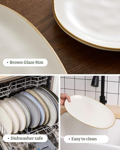 Serving Platters Set of 3 Sizes (Matte White)
