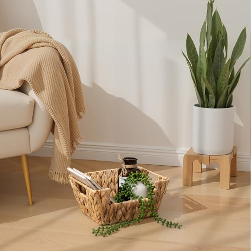 Wicker Storage Basket (Natural(Water Hyacinth) / 11 ½"L x 9 ½"W x 5"H)