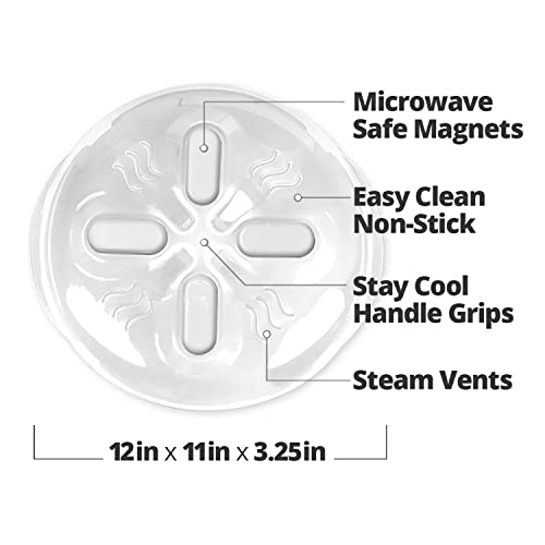 Magnetic Microwave Splatter Cover for Food (Ivory White)