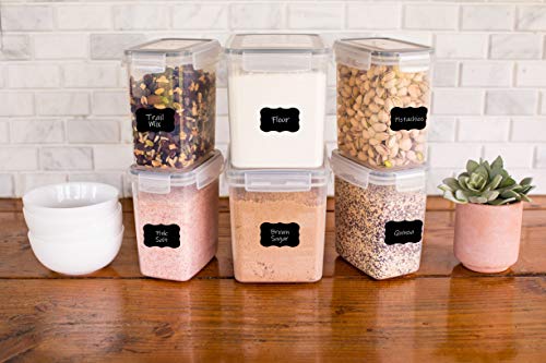 Airtight Food Storage Containers with Lids (Set of 6 Assorted)