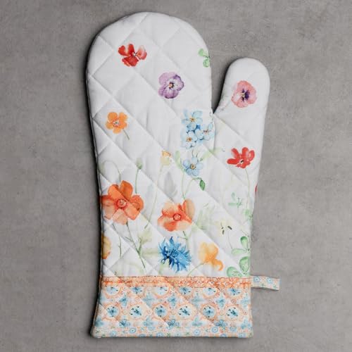Maison d'Hermine Oven Gloves 100% Cotton Oven Mitt (039 - Summer Whisper / 7.5" x 13" (Oven Mitt))