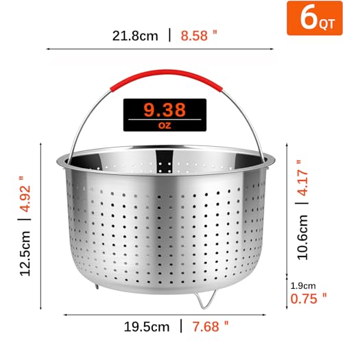 Vegetable Steamer Basket for Instant Pot Accessories 6 & 8 Qt (6 Qt - Steamer Basket)