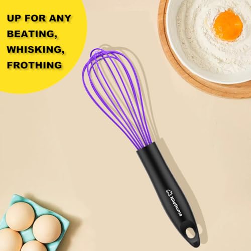 Silicone Whisk 10" Kitchen Whisk (Purple / 1-Pack)