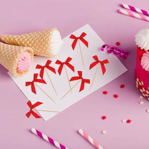 Red Cupcake Toppers (Red)