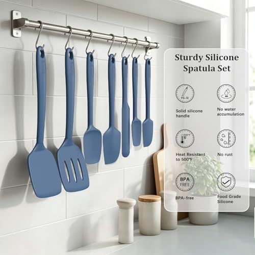 Silicone Spatula Set of 7 (PureDarkBlue)
