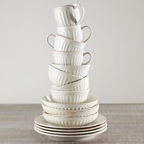 French Perle Groove 2 (Latte Mugs, Set of 2)