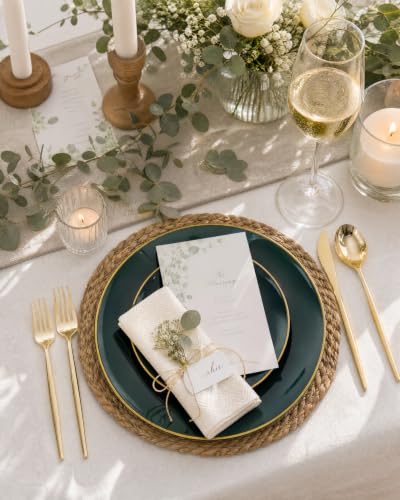 60PCS Green Plastic Plates (Green / 60 PCS)