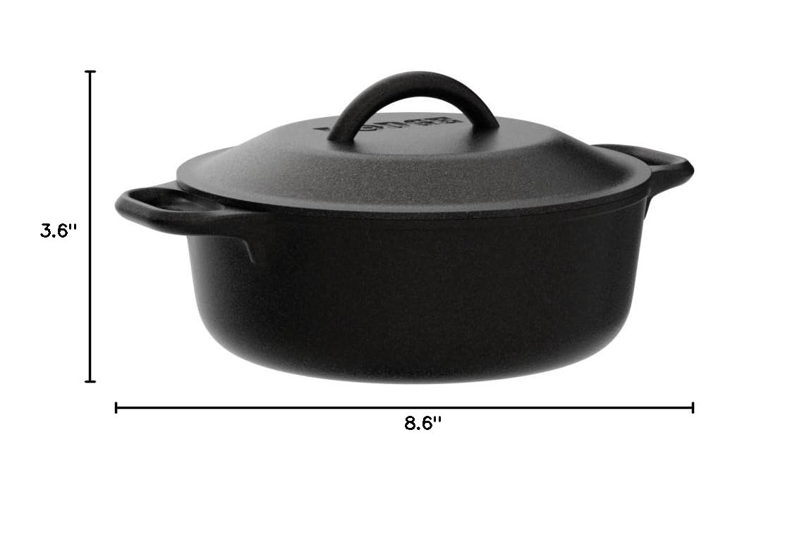 Cast Iron Dutch Oven with Loop Handle (2 Quart / Serving Pot)