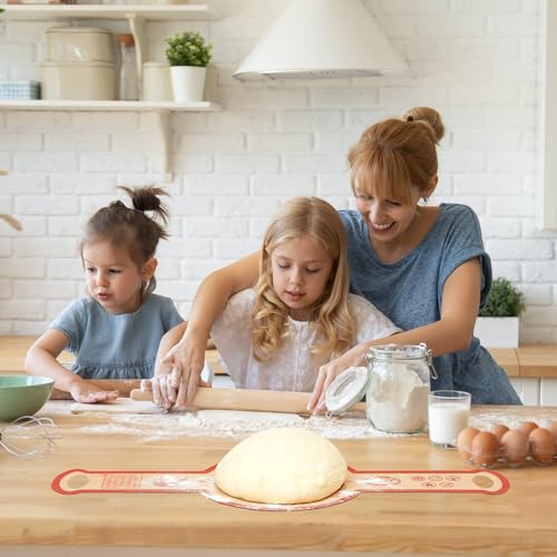 Silicone Sourdough Bread Sling Mat (2Pcs Round Red)