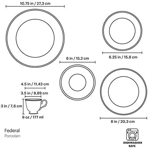 Federal Platinum Bone China 5 (5-Piece Place Setting)