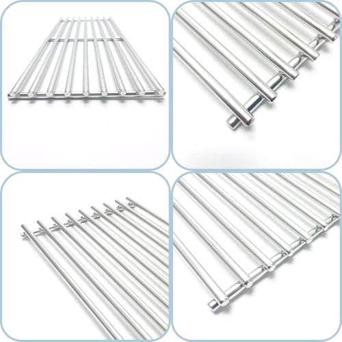 17-3/8" Stainless Steel Grates for Broil King Baron 320, 340, 420, 440, 490 Huntington 2122-64 2122-67 6020-54 6020-57 6020-64 Broil-Mate 7020-54 7020-64 7120-64 Sterling Gas Grill (17-3/8" x 25-1/2")