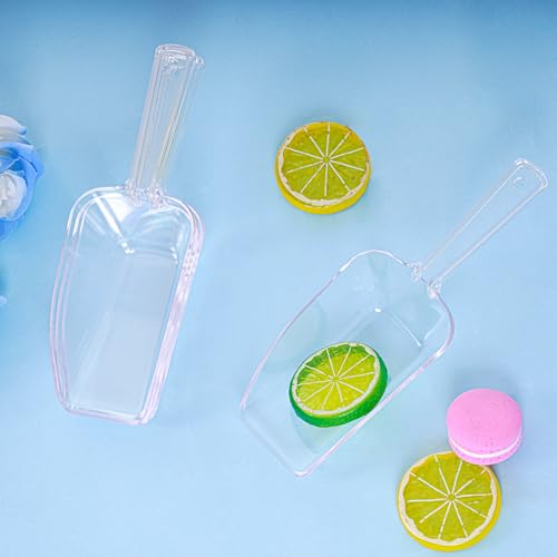4Pcs Clear Plastic Ice Scoop for Freezer (4 Count)