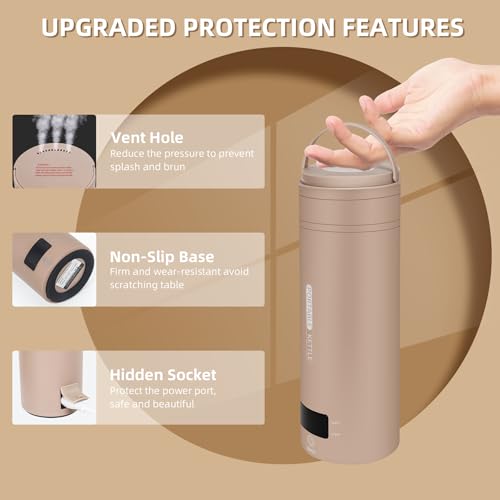 Portable Electric Kettle Travel (Khaki)