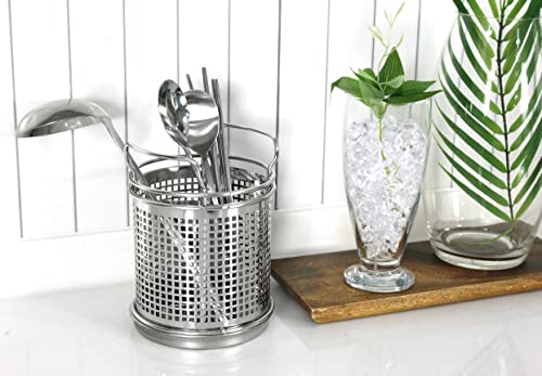 Stainless Steel Kitchen Round Utensil Holder (Round Tulip)