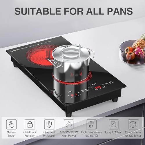 12" Electric Cooktop 2 Burner