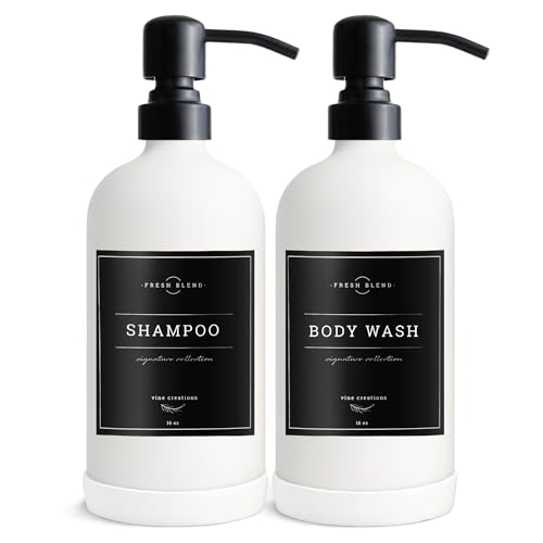 White Glass Soap Dispenser (Matte White Bottle / Matte Black Pump)