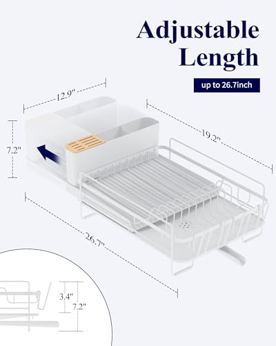 Extendable Dish Drying Rack (Standard / White)