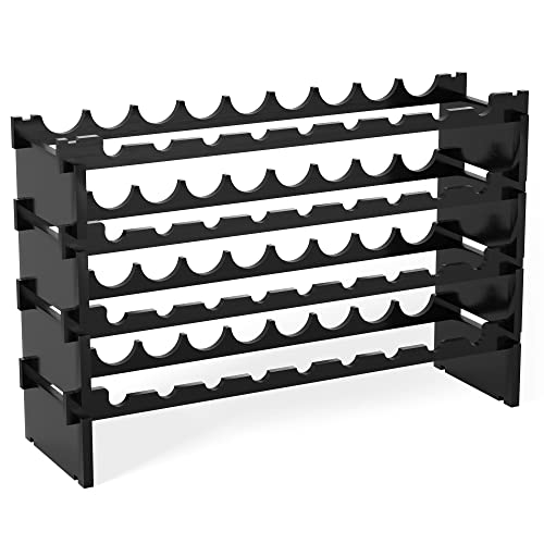 Wine Rack Freestanding Floor (Black)