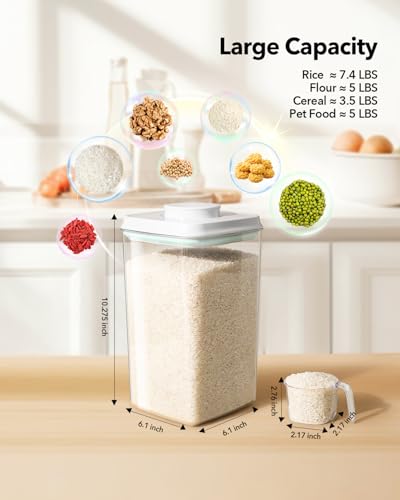 Airtight Pop Food Storage Container with Lid & 130ml Scoop