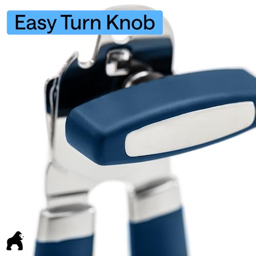 Upgraded Model Stainless Steel Manual Can Opener (Blue)