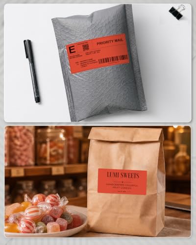 4x2 Inch Thermal Labels (4"x2" / Red)