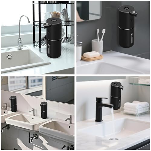 2 Pack Automatic Foaming Soap Dispenser Touchless (2 Pack- Black / Foam)