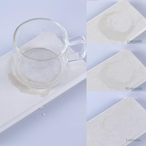 2Pcs Sink Stone Soap Tray Water Absorbing Diatomite Coaster (22-8cm / White)