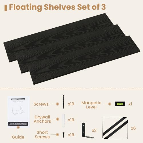 Floating Book Shelves for Wall