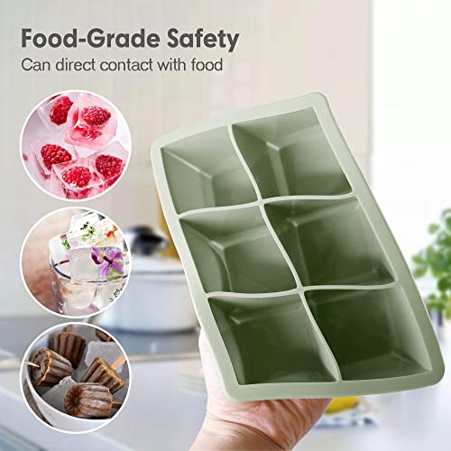 Silicone Ice Cube Trays (Blue Pink Green)