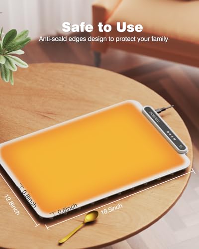 Food Warming Mat (18.5*12.8inch / Cream White)