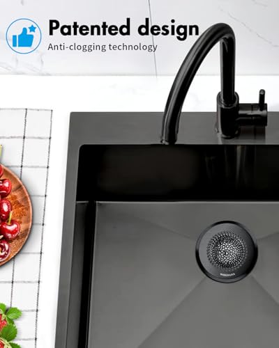 Upgraded Sink Drain Strainer (Black / 1-Pack)