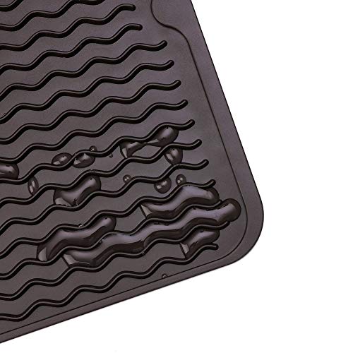 Silicone Dish Drying Mat (Coffee / 16"L x 12"W)