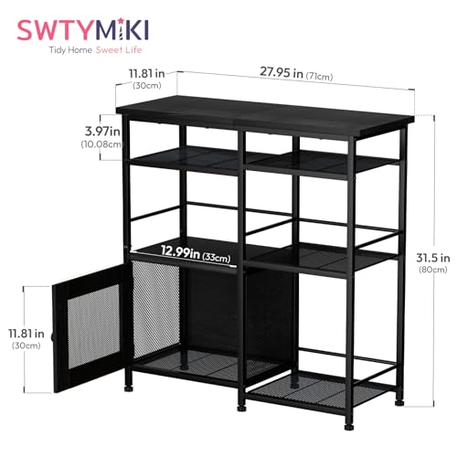 Coffee Bar Cabinet Station (Black)