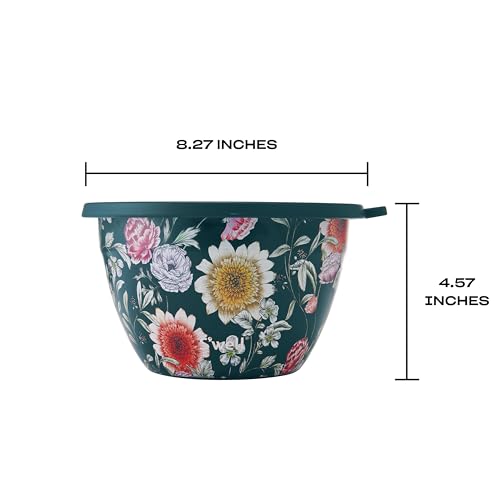 Stainless Steel Salad Bowl Kit 64oz (Midnight Botanical / 64oz)