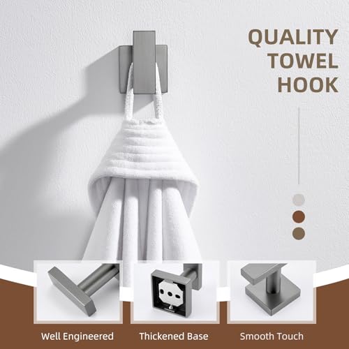 Gunmetal Gray Bathroom Towel Hook (Gunmetal Gray)