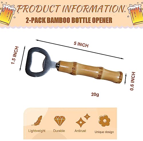 2PCS Bamboo Bottle Openers (2 Count)
