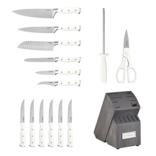 15 Piece Knife Set with Block (Charcoal/White)
