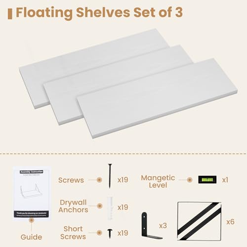 Floating Book Shelves for Wall