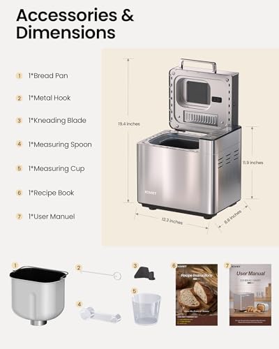 25‑in‑1 Bread Maker Machine (Silver)