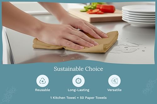 Organic Cotton Beige Flour Sack Towels (Beige)
