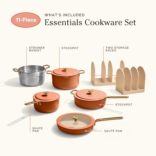 Essentials Cookware Set (Terracotta / 11 piece)