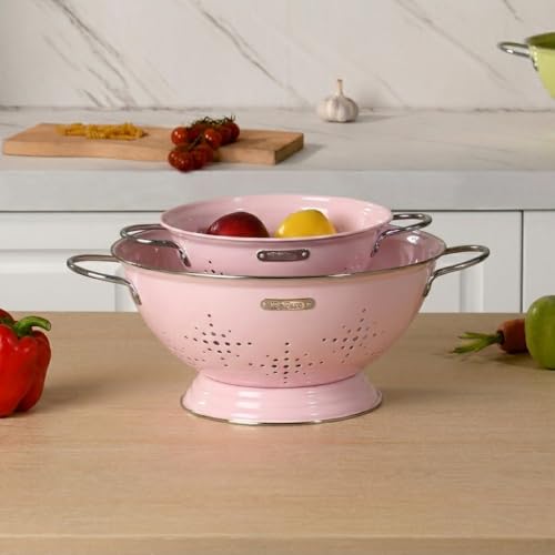 Metal Colander 2 Pack (Pink)