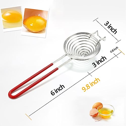 Egg Separator Egg Yolk White Separator Stainless Steel Egg White Yolk Sifting Filter Egg Divider Kitchen Tool for Baking